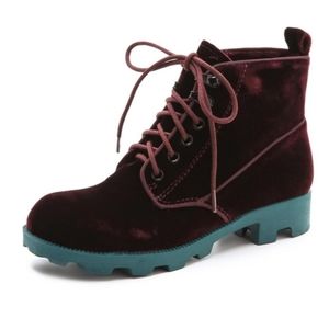 Theory velvet eggplant boots